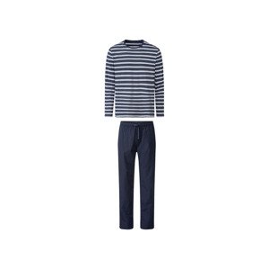 LIVERGY Pánské pyžamo (XL (56/58), pruhy / navy modrá)