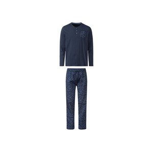 LIVERGY Pánské pyžamo (XL (56/58), vzor / navy modrá)