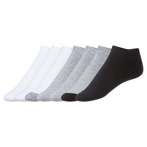 esmara® Dámské nízké termo ponožky s BIO bavlnou (adult#female, 35/38, bílá/šedá/černá)
