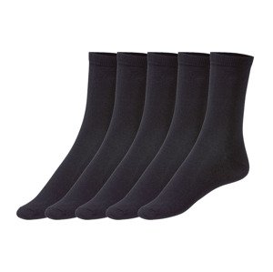 esmara® Dámské ponožky s BIO bavlnou, 5 párů (adult#female, 35/38, černá)
