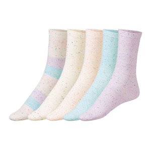 esmara® Dámské ponožky s BIO bavlnou, 5 párů (adult#female, 35/38, barevná)