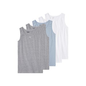 pepperts!® Dívčí top / košilka, 5 kusů (146/152, šedá/modrá/bílá)