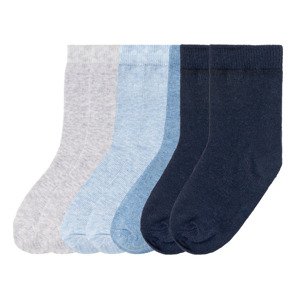 lupilu Chlapecké ponožky s BIO bavlnou, 7 párů (19/22, šedá / modrá / navy modrá)