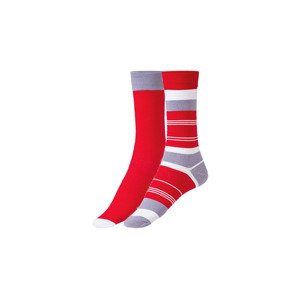 Fun Socks Dámské / Pánské ponožky, 2 páry (41–46, 3400 tomato)