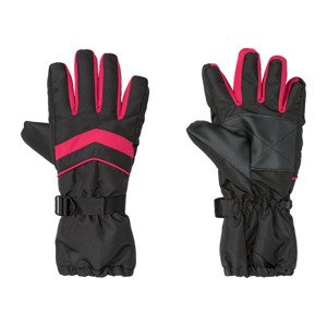 CRIVIT Dětské lyžařské rukavice (child#male, 6, černá/růžová)