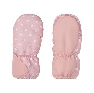 lupilu® Dětské rukavice (baby/infant#female, 4-12 měsíců: 62/80, sněhové vločky / růžová (bez palce))