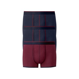 LIVERGY® Pánské boxerky, 3 kusy (5/M, navy modrá / červená)