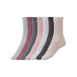 esmara® Dámské ponožky, 7 párů  (adult#female, 39/42, béžová/růžová/červená/šedá)