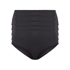 esmara® Dámské kalhotky s vysokým pasem, 5 kusů  (adult#female#ne#briefs, S (36/38), černá)