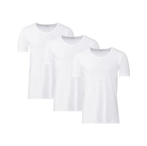 LIVERGY® Pánské spodní triko, 3 kusy (adult#male#ne, 7/XL, bílá, kulatý výstřih)