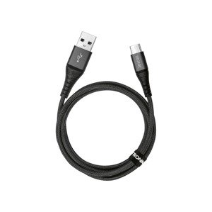 TRONIC® Nabíjecí a datový kabel (USB-A na C, 1 m, černá)
