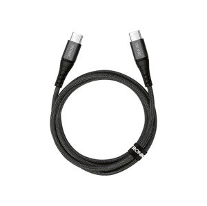TRONIC® Nabíjecí a datový kabel (USB-C na C, 1 m, černá)