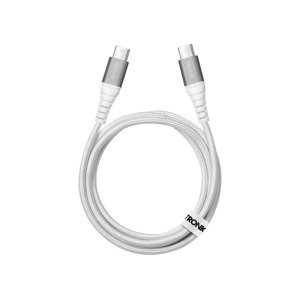 TRONIC Nabíjecí a datový kabel (USB-C na C, 1 m, bílá)