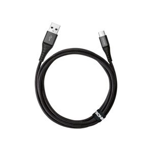 TRONIC Nabíjecí a datový kabel USB-C, 1,8 m, te (USB-A na USB-C, černá)