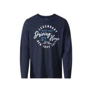 LIVERGY Pánské triko na spaní (XL (56/58), námořnická modrá)