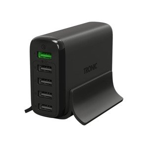 TRONIC® Multi USB-A nabíječka 30 W, 5 portů, QC  (černá)
