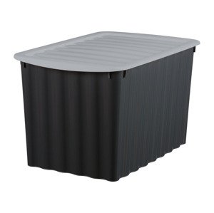 LIVARNO home Úložný box, 58 l (černá/šedá)