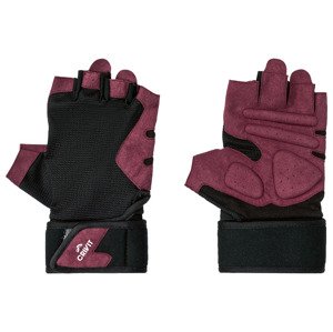CRIVIT Dámské / Pánské fitness rukavice (XL, černá/bordó)