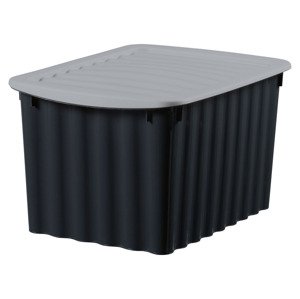 LIVARNO home Úložný box, 18 l (černá/šedá)