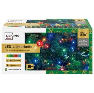 Livarno home Světelný LED řetěz, 100 LED (barevná)