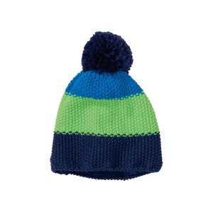 CRIVIT Dětská pletená čepice  (child#unisex, 134/146, zelená/modrá)