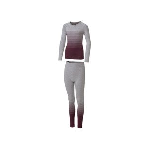 CRIVIT Dívčí funkční bezešvé spodní prádlo, 2dílná souprava (146/152, šedá/bordó)
