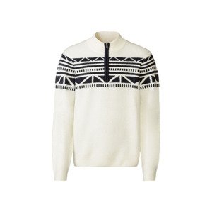LIVERGY Pánský pletený svetr (XXL (60/62), bílá)