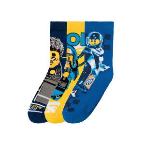 LEGO Chlapecké ponožky, 3 páry (27/30, City modrá/žlutá)