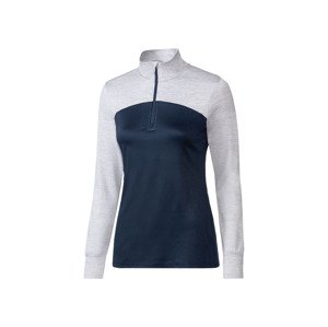 CRIVIT Dámské funkční triko s dlouhými rukávy (adult#female, XS (32/34), světle šedá / navy modrá)