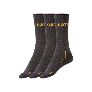 Caterpillar Pánské pracovní ponožky, 3 páry (39/42, tmavě šedá)
