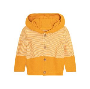 lupilu® Chlapecký pletený kardigan BIO (baby/infant#male#ne, 62/68, žlutá)