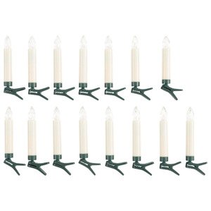 Livarno home LED svíčky na vánoční stromek, 15 kusů (krémová)
