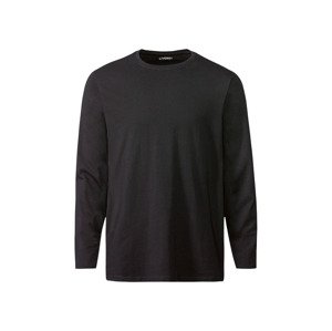 LIVERGY Pánské triko s dlouhými rukávy (L (52/54), černá)