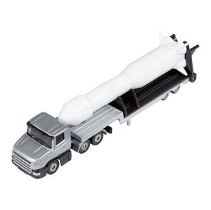 siku Model nákladního vozidla (1614 podvalník s raketou)