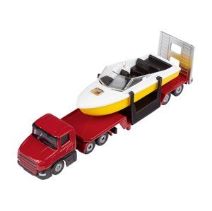 siku Model nákladního vozidla (8132 valník s lodí)