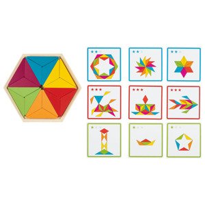 Playtive Dřevěné duhové puzzle Montessori (hra na třídění)