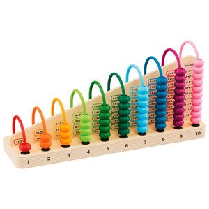 Playtive Dřevěná výuková hra Montessori - počítán (počítadlo)