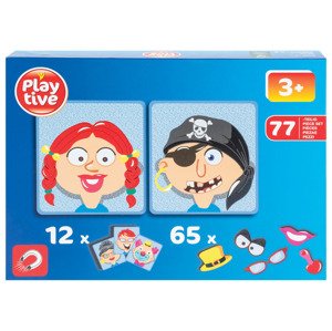 Playtive Magnetická hra (bláznivé obličeje)