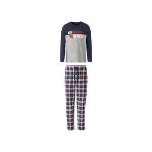 LIVERGY® Pánské pyžamo (S (44/46), navy modrá / šedá)