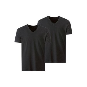 MEXX Pánské spodní triko "Regular Fit", 2 kus (M, černá, "V" výstřih)