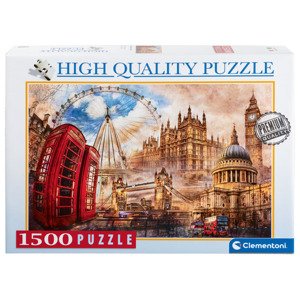 Clementoni Puzzle, 1 500 / 2 000 dílků (Vintage London, 1 500 dílků)