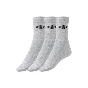 UMBRO Dámské / Pánské sportovní ponožky, 3 pár (35/38, šedá)
