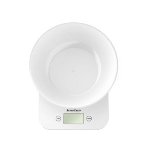 SILVERCREST Digitální kuchyňská váha (bílá s miskou)