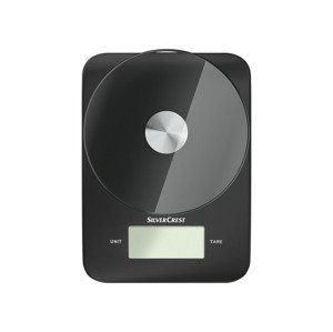 SILVERCREST Digitální kuchyňská váha (černá s talířem)
