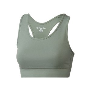 CRIVIT Dámská sportovní podprsenka, Medium Level (ne#bustier, M (40/42), olivová)