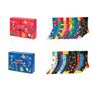 Fun Socks Ponožkový adventní kalendář - 24 párů s