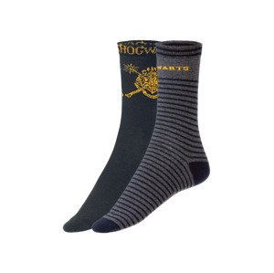 Pánské ponožky, 2 páry (39/42, pruhy tmavě šedá / navy modrá)
