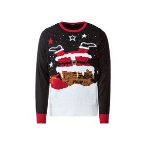 LIVERGY® Pánský vánoční svetr (adult#male, M (48/50), černá)