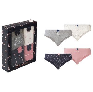 Happy Shorts Dámské kalhotky s vánočním motivem, 4 kusy (S, světle růžová)