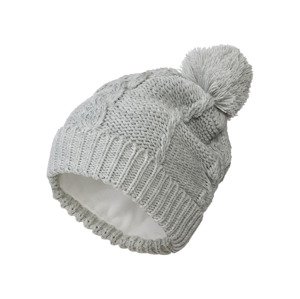 CRIVIT Dámská / Pánská pletená čepice (adult#unisex, univerzální velikost, šedá)